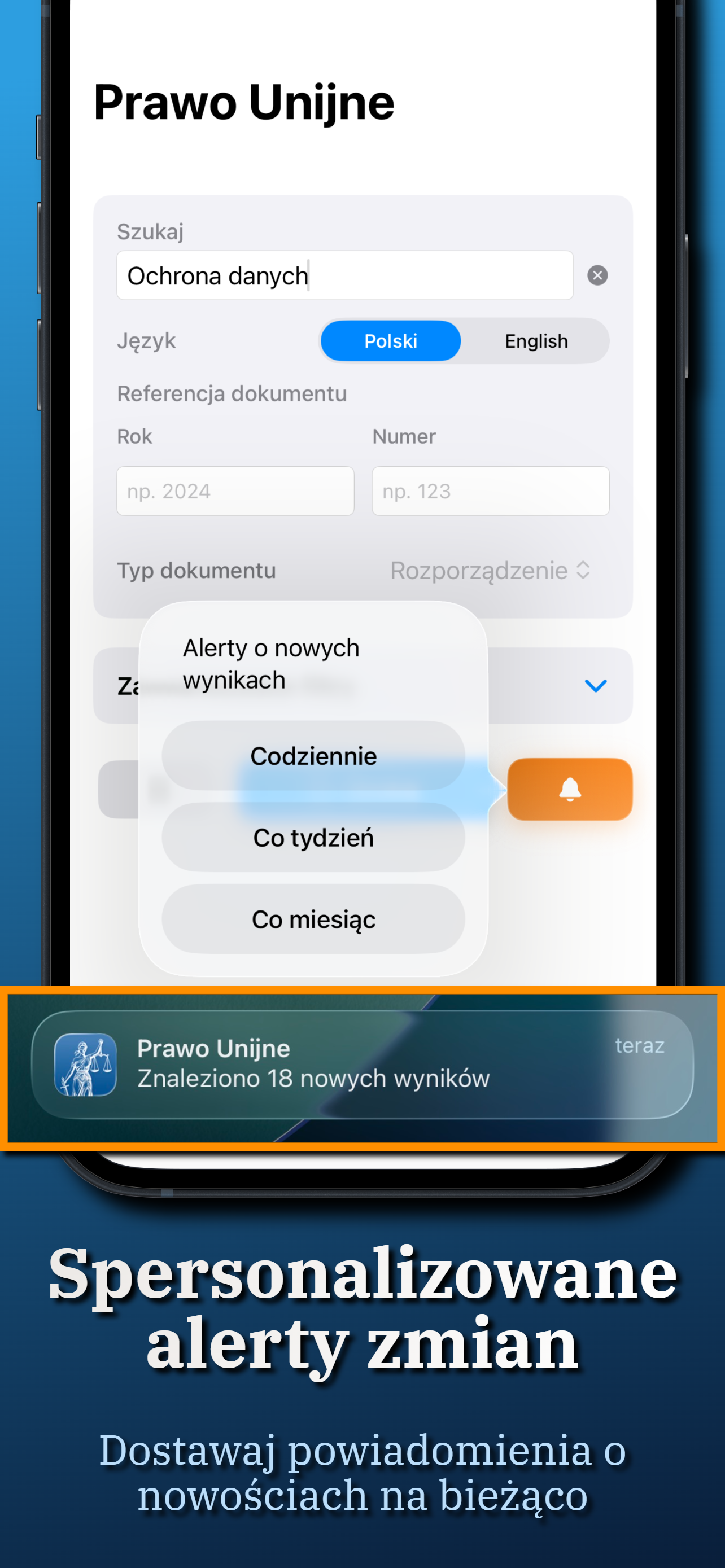 Screenshot aplikacji Baza Prawna 2