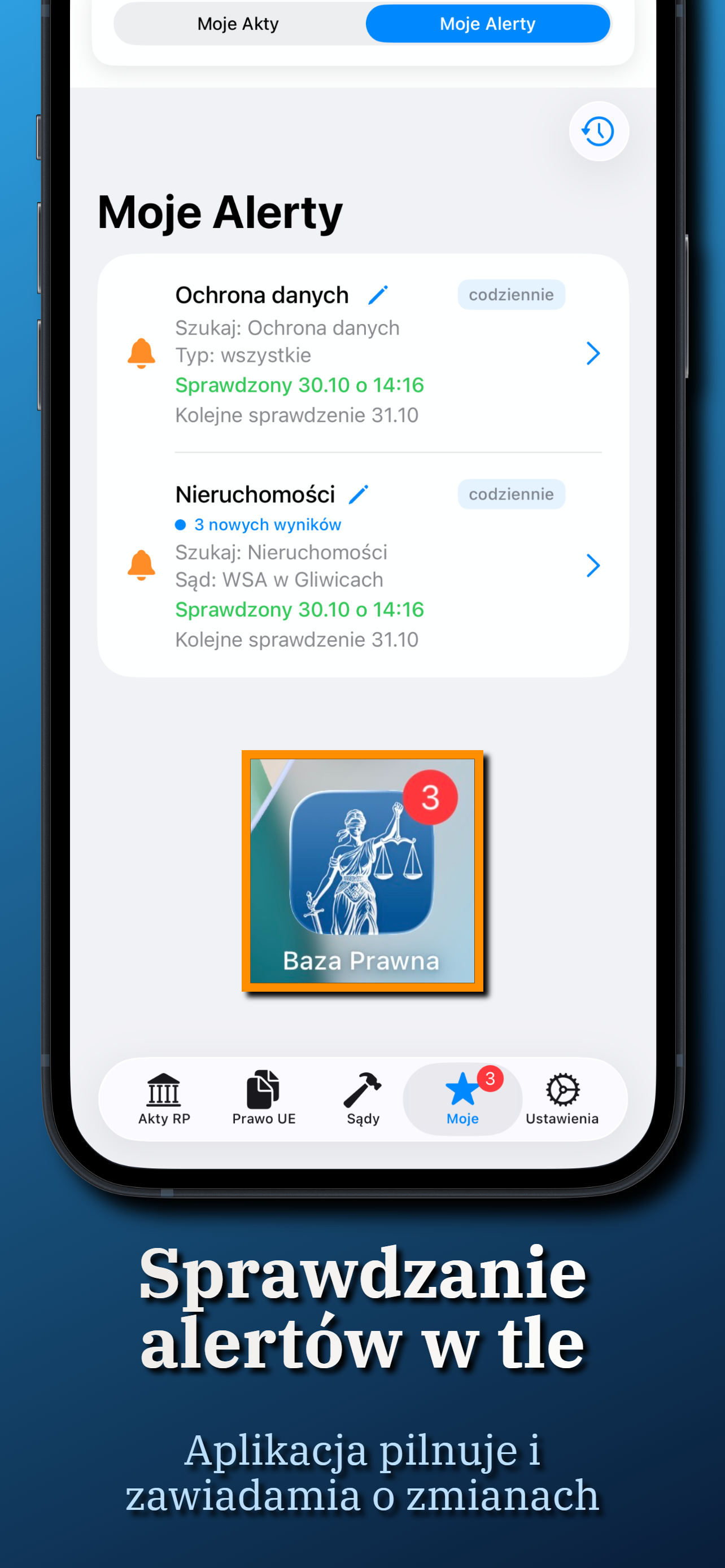Screenshot aplikacji Baza Prawna 5